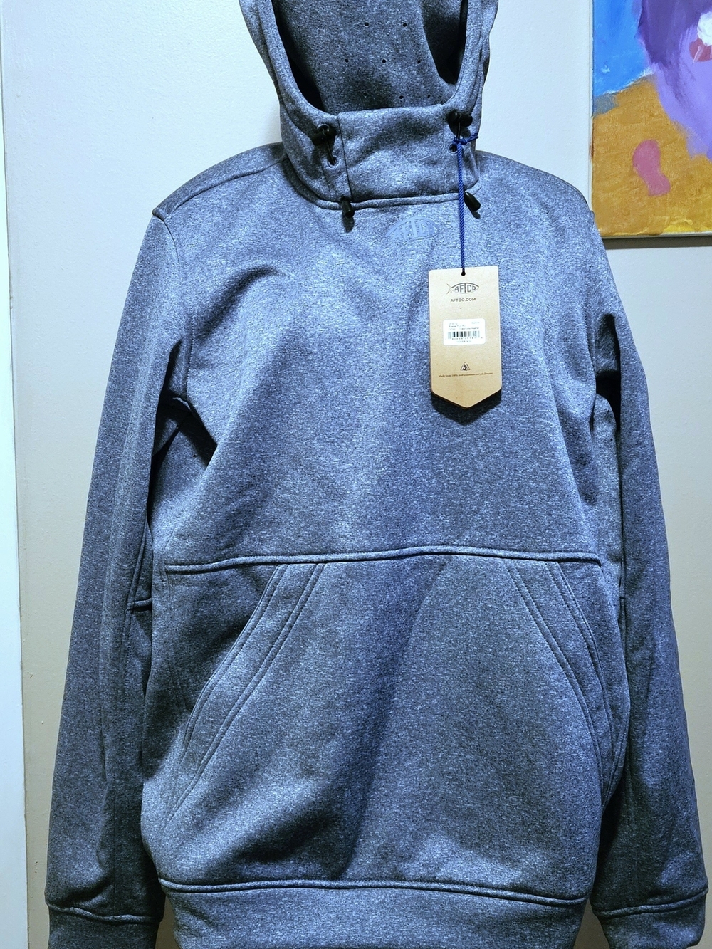 AFTCO Reaper Fleece Hoodie in the colorway Oceanview Heather.